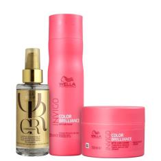 Imagem de Kit Wella Professionals Invigo Color Brilliance Oil Reflections Trio de Cuidados (3 Produtos)