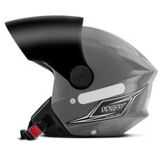 Imagem de Capacete Moto Aberto Mixs Way Viseira Fumê Feminino Masculino, PRATA, 