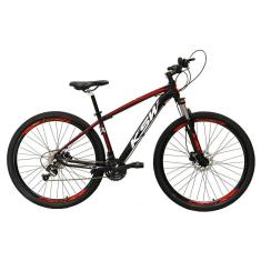 Imagem de   Bicicleta Aro 29 Ksw Xlt Câmbios Shimano 24v K7 Freios Hidráulicos Garfo Com Trava - Preto\Vermelho\Branco