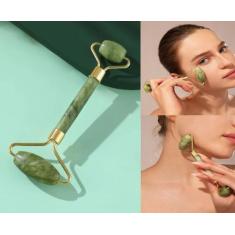 Imagem de Rolo Massageador Pedra De Jade Original Rolinho Facial Relaxante Facia