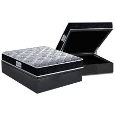 Imagem de Cama Box Baú Casal: Colchão Espuma Probel D33/Ep Tech1500 Double Face + Base Gray(138X188)