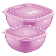 Imagem de Jogo De Potes 2Pcs Mulher Maravilha Magenta - Potes E Tampas De Polipropileno