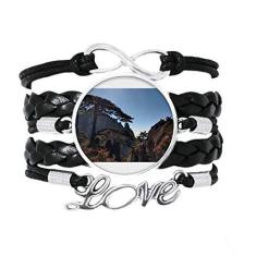 Imagem de OFFbb-USA Pinheiro Moutain Art Deco Presente Fashion Pulseira Amor Acessório de Couro Trançado Corda Pulseira Presente