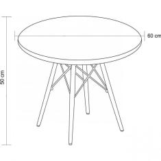 Imagem de Mesa Infantil Redonda Tampo MDF Eiffel Rivatti Branco