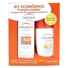 Imagem de Helioderm Suncare Protetor Solar Kit Fps30 120G + Facial Fps50 50G