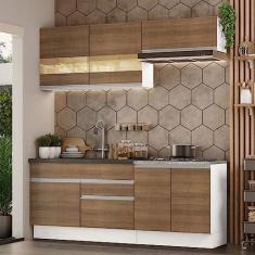 Imagem de Armário de Cozinha Compacta 200cm Branco/rustic Glamy Madesa 07