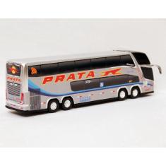 Imagem de Brinquedo Miniatura Ônibus Viação Prata 1800 Dd G7 30Cm