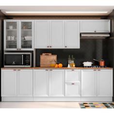Imagem de Cozinha Completa Unna 12 Portas 2 Gavetas Poliman Móveis Branco