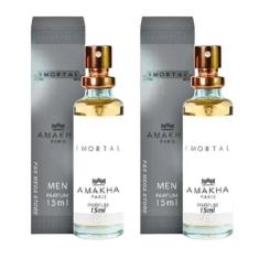 Imagem de Kit 2 Perfume Imortal Masculino Amakha Paris Bolso Bolsa
