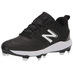 Imagem de New Balance Tênis de softbol feminino Fresh Foam Velo V3 moldado, Preto/branco, 13 Wide