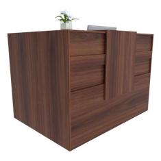 Imagem de Balcão em L Recepção Caixa 157cm Álamo - Linha Premium - Mod 1.1 - Mar