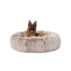 Imagem de Cama para cães Bedfolks Calming Donut lavável anti-ansiedade XL Brown