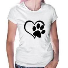 Imagem de Baby Look Coração Patinha - Foca Na Moda