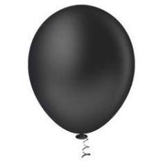 Imagem de Bexiga Balões Liso Redondo Nº 9 Preto - 50 Unid