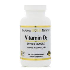 Imagem de California Gold Nutrition Vitamina D3 2000Ui 360 Cápsulas