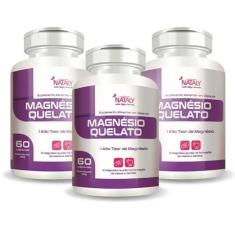 Imagem de 3x Magnésio Quelato 260mg Por Porção 60 Nataly