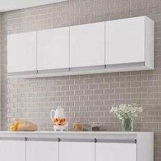 Imagem de Armário De Cozinha Aereo 160cm Andréia 4 Portas Branco - Ajl