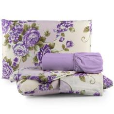 Imagem de Jogo De Lençol Cama Casal Queen 4 Peças Percal 180 Fios Estampado - Ch