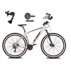 Imagem de Bicicleta Aro 29 Ksw Xlt Alívio E Altus 27v Freio Hidráulico Garfo Trava Pneu Faixa - Branco Tam.21