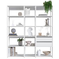 Imagem de Guarda Roupa Closet 3 Módulos Nicho E Gaveta Branco Prodecor Easy Estante Multiuso