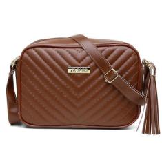 Imagem de Bolsa Feminina Crossbody Matelassê Alça Transversal Casual Marrom
