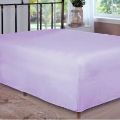 Imagem de Lençol Box Conjugado Unibox Casal Lilás Arrumadinho Enxovais