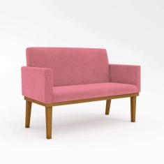 Imagem de Sofá Namoradeira Confortável Sala De Estar Rosa