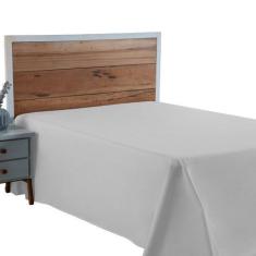 Imagem de Lençol Cama Box Casal 01 Peça Percal 300 Fios Liso Sem Elástico 100% A