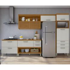 Imagem de Cozinha 4 Peças Ripado Paneleiro Princesa 100 MDF Nesher