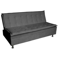 Imagem de Sofa Cama 3 Lugares Retratil Reclinavel Manu 1,90 M Suede Cinza
