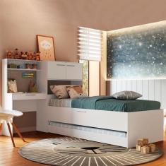 Imagem de Cama Infantil Israel 2 Portas 1 Gaveta Branco - Art In Móveis