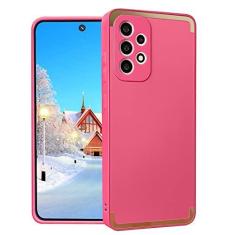 Imagem de Yarxiawin Capa para Samsung Galaxy A23 5g à prova de choque fina durável Samsung Galaxy A23 5g capa de telefone para mulheres capa branca resistente a arranhões com sensação de toque delicada (rosa)