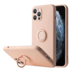 Imagem de Suporte de anel de dedo de silicone líquido suporte magnético para iPhone 13 12 11 Pro Max Mini XR XS Max 7 8 Plus SE 2020 Capa de telefone, rosa, para iPhone 7 8