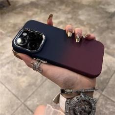 Imagem de Capa de telefone padrão gradiente para iphone 11 12 13 14 pro max pára-choques de silicone macio capa, azul, para iphone 13