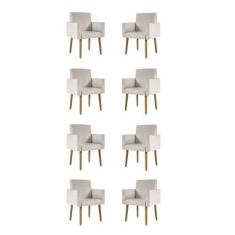 Imagem de Kit 8 Cadeiras Poltronas Decorativas Escritório Recepção - Balaqui Dec