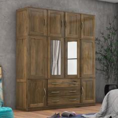 Imagem de Guarda Roupa Casal Com Espelho 10 Portas 3 Gavetas Paris - Lanes Móvei