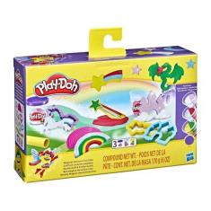 Imagem de Kit Massinha Play-Doh Mundo Mágico Dos Unicórnios - Hasbro Com Acessór