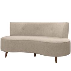 Imagem de Sofá Chaise Living 2 Lugares 135cm para Sala Istambul K01 Linho Bege - Lyam Decor