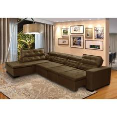 Imagem de Sofá Retrátil Reclinável Chaise 7Lugares Sttilo Mega Sul - Grandelly
