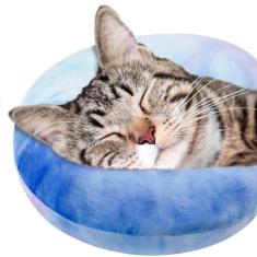 Imagem de Travesseiro calmante para cama de cachorro, travesseiro de pescoço de animal de estimação para dormir, travesseiros macios e coloridos para dormir, travesseiro de cama aconchegante para filhotes,