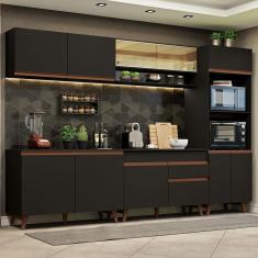 Imagem de Cozinha Completa Madesa Reims 310002 com Armário e Balcão - Preto