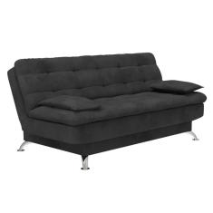 Imagem de Sofá-Cama 3 Lugares Casal Lux Suede Cinza