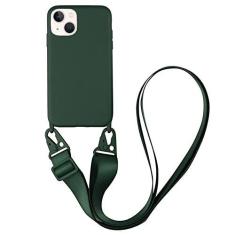 Imagem de CQUUKOI Compatível com iPhone 6 Plus/7 Plus/8 Plus, capa transversal para celular com cordão, capa de silicone macio com alça de ombro ajustável, protetor à prova de choque, compatível com mulheres e