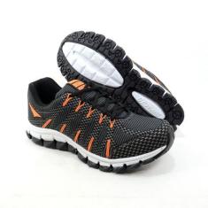 Imagem de Tenis adulto let-s masculino barato na  lest-18, Preto laranja