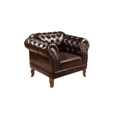 Imagem de Poltrona Chesterfield Via Encanto Duque Courano Marrom Café