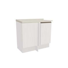 Imagem de Gabinete De Cozinha Modulado Balcão Maxxi G748 Canto Reto 1 Porta C/Tampo 80cm Branco/Orion - Kappesberg