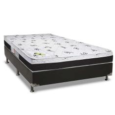 Imagem de Cama Box Casal: Colchão Ortopédico Luckspuma D33/AG65 Aspen Super Firme + Base crc Suede Black(138x188)