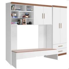 Imagem de Quarto Infantil Modulado Guarda Roupa 2 Porta Cama Solteiro - Phoenix
