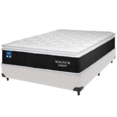 Imagem de Cama Box e Colchão Magnum Molas Ensacadas Casal Plumatex,  Branco