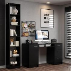 Imagem de Escrivaninha Alaska e Estante Livreiro 6906 Preto